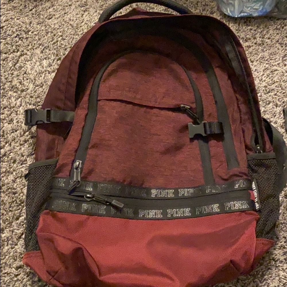 Pink maroon backpack